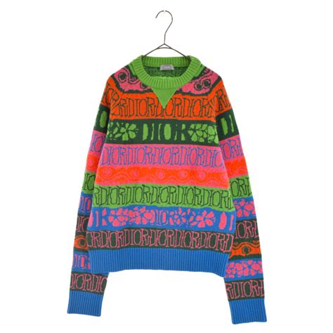 DIOR AND SHAWN Sweater Multicolor Wool Jacquard 